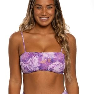 NWOT Jolyn X Eryn Krouse 'Chika' bandeau bikini top size XS, Palm Daze